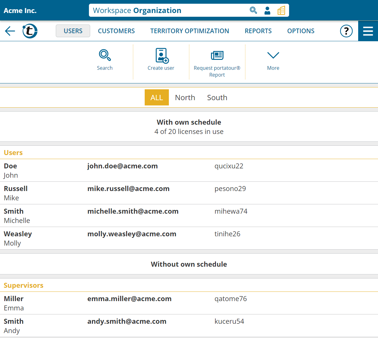 Show user list – portatour® Help Center